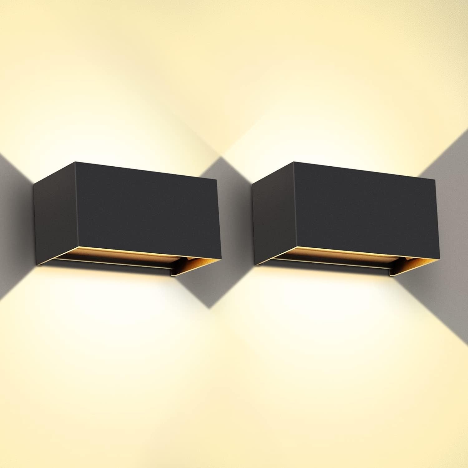 2x OUTDOOR WALL LAMP LED FACADE LAMP GARDEN WALL IP65 ADJUSTMENT Packaging status original