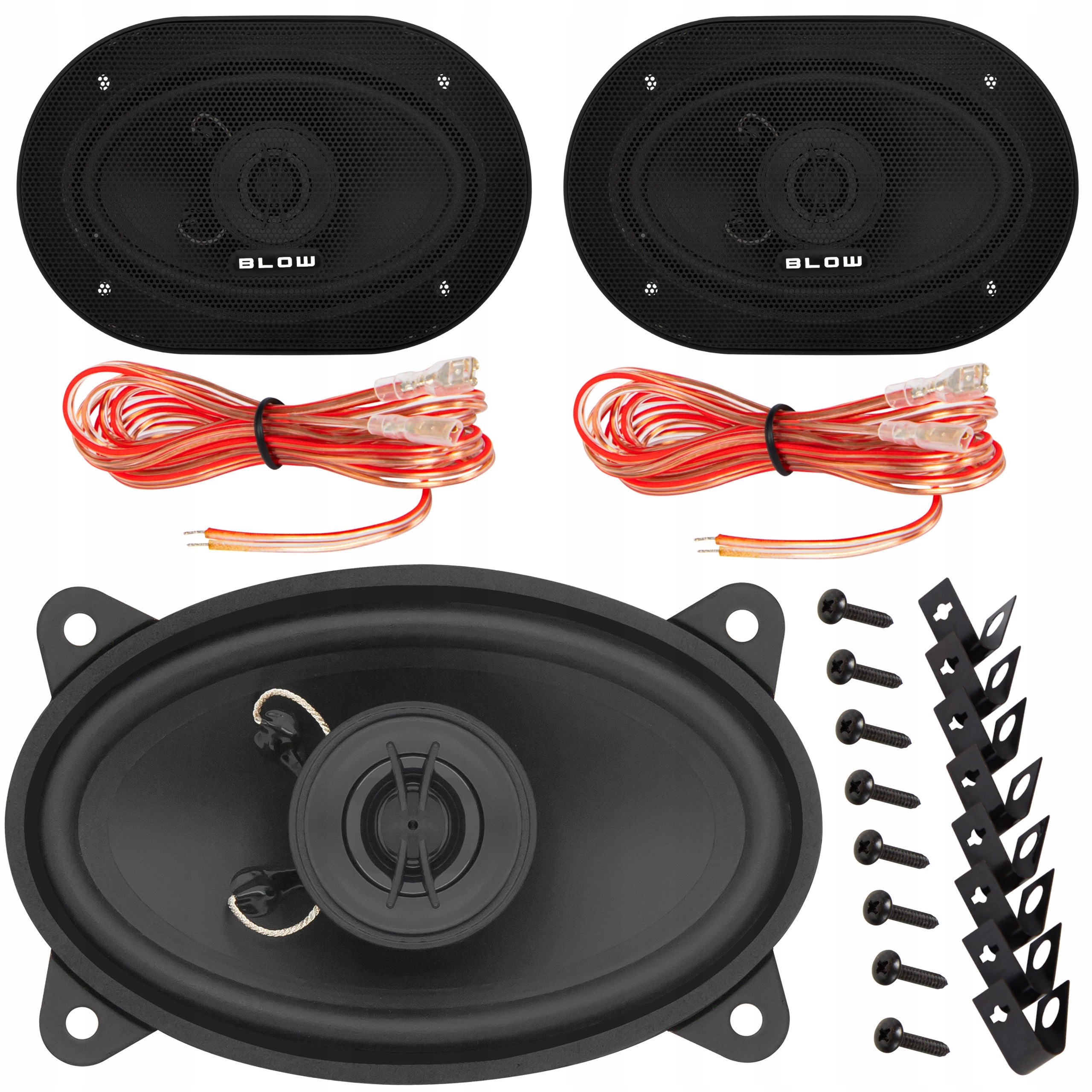 2x POWERFUL CAR SPEAKERS 110W 4x6" 4Ohm OVAL ELLIPSE 2 WAY