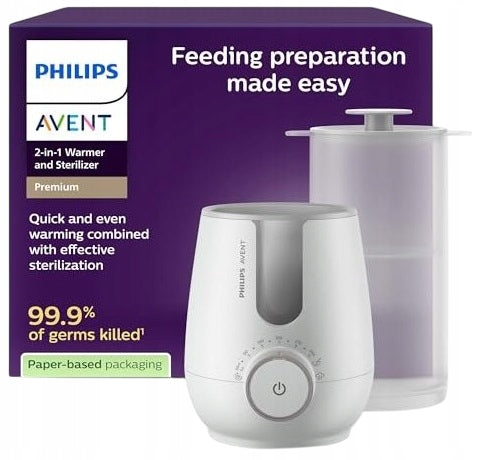 2x Philips Avent 2in1 Premium Bottle Heater and Sterilizer Scf359 0