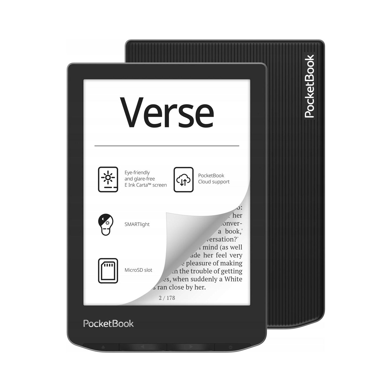 2x PocketBook Verse 629 6" 8GB Wi-Fi Mist Gray E-Book Reader
