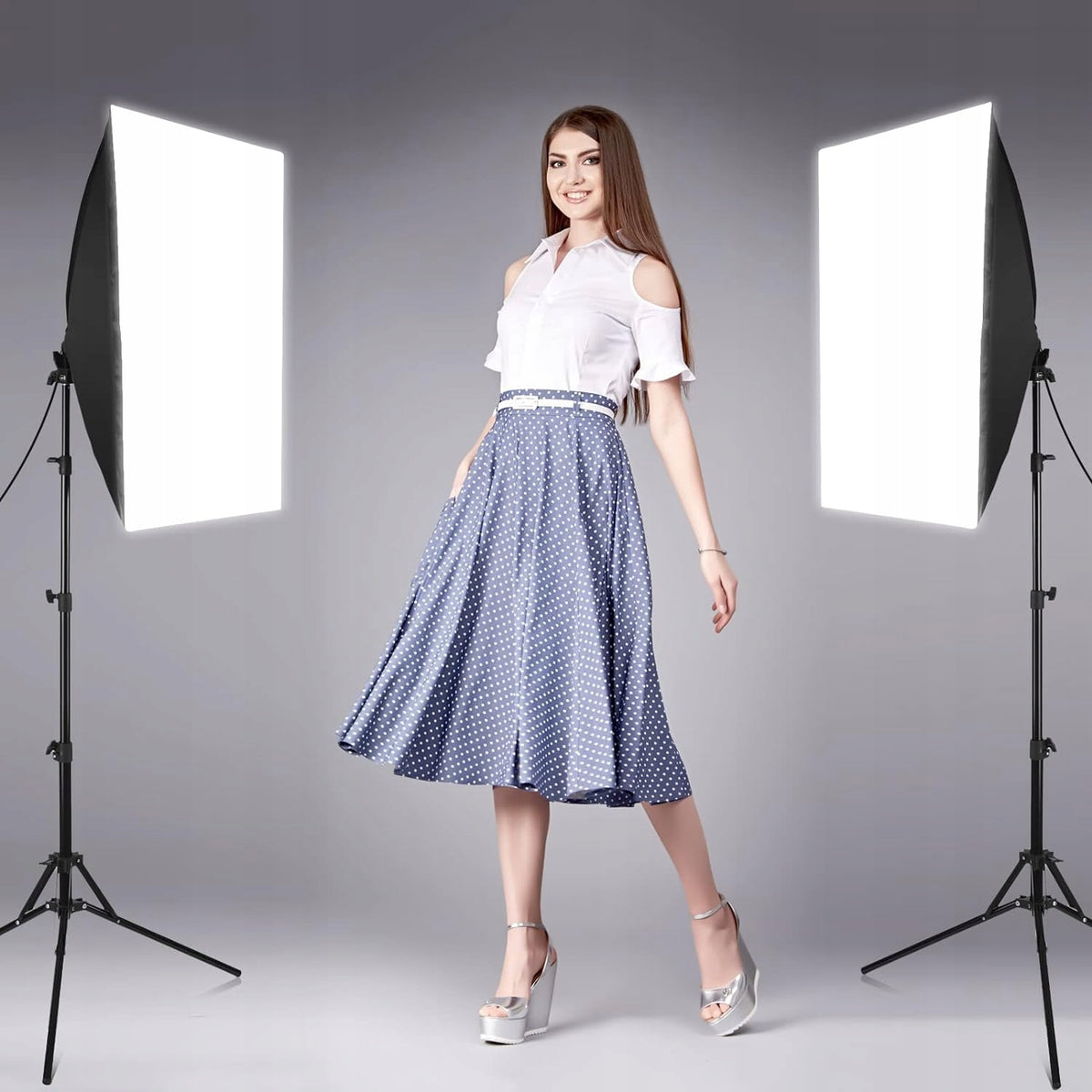 2x STUDIO LAMPS PULUZ SOFTBOX 50x70cm LED BULBS STUDIO PHOTO LAMP Brand Puluz