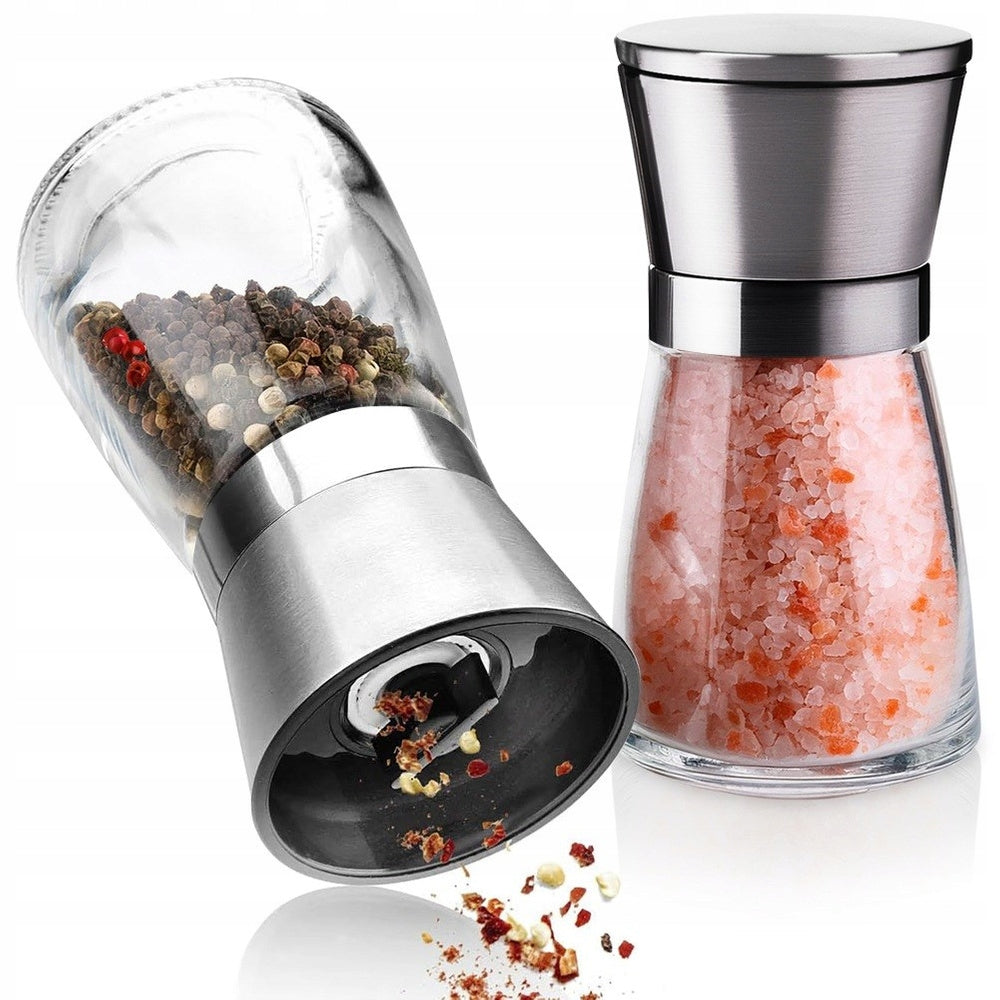 2x Salt PEPPER Grinders Spice Grinders Set Grinder Set