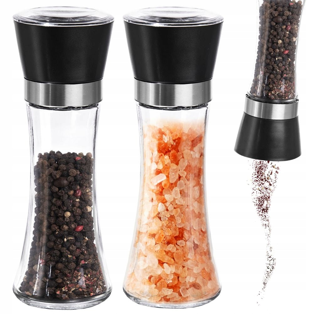 2x Salt Pepper Grinder Grinding Spice Grinders Grinder Set