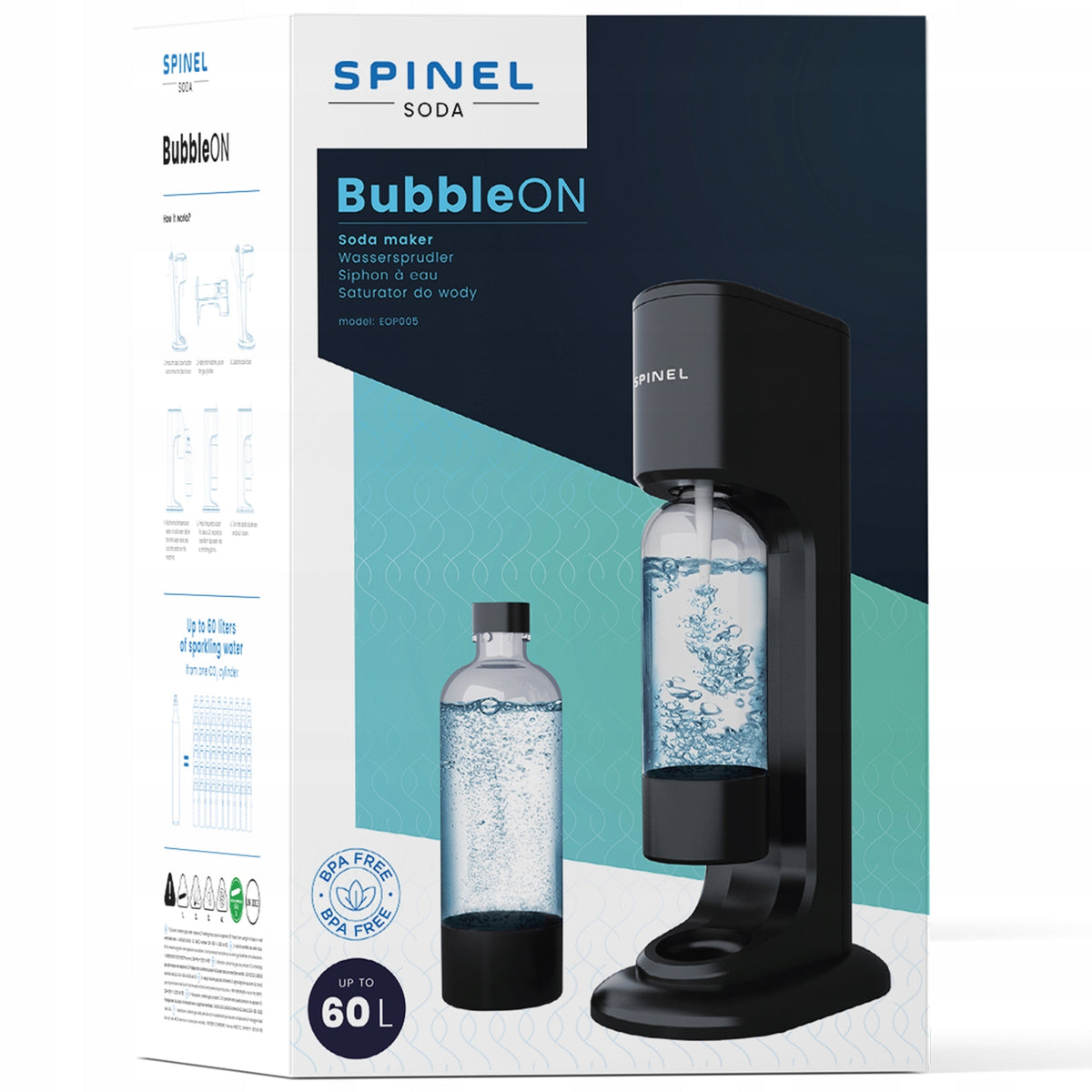 2x Saturator Spinel Soda Bubbleon Black 2 bottles Brand Spinel Soda