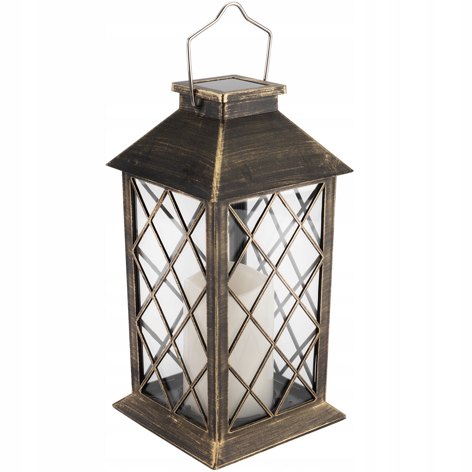 2x Solar Garden Light LED LANTERN 28cm PATINA SOLAR CANDLE Packaging status original