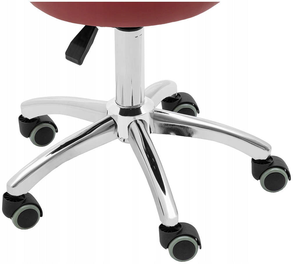 2x Swivel cosmetic chair with backrest on wheels 46-60 cm ASCONA - boron Brand Physa