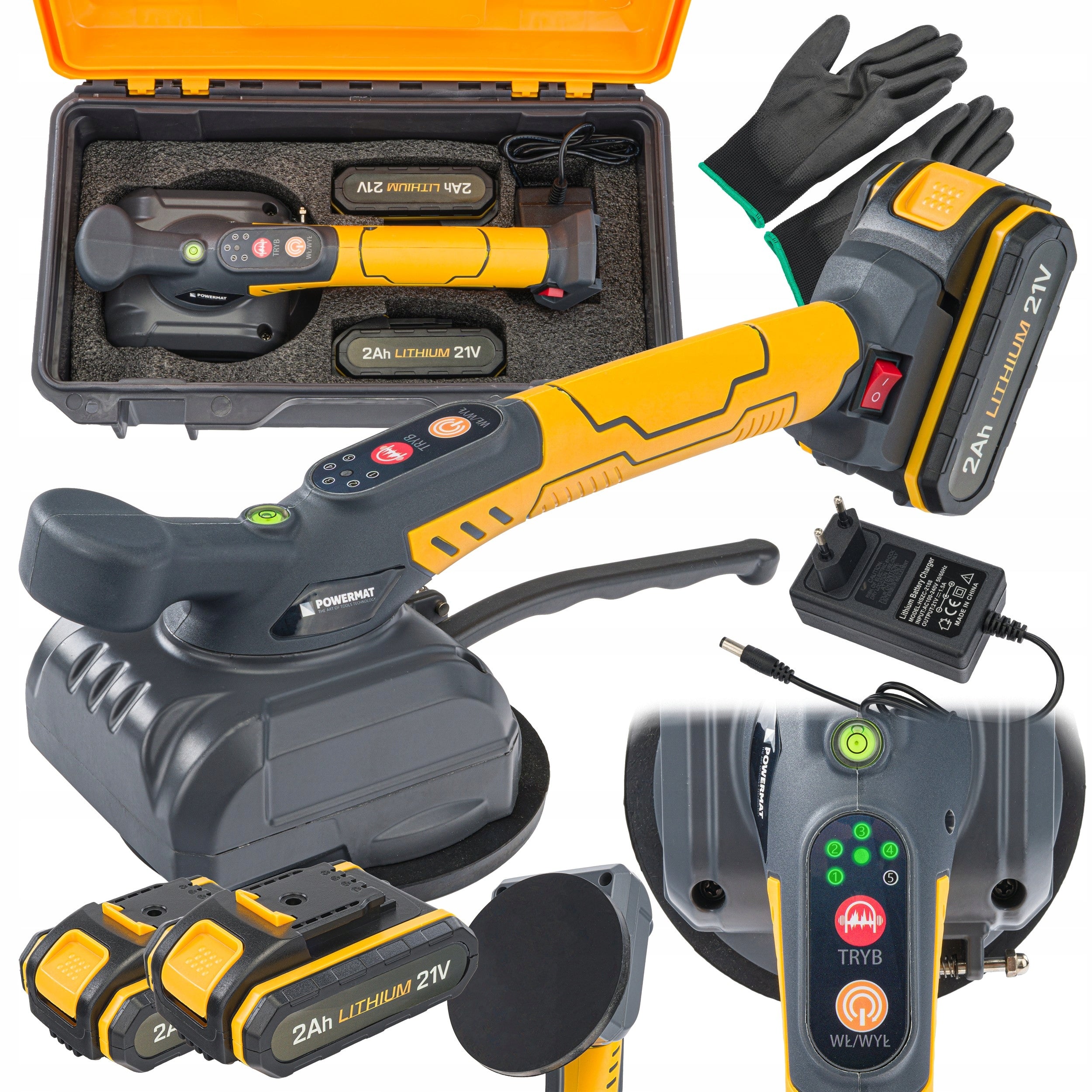 2x Tile Leveling Vibrator Powermat 1000 W