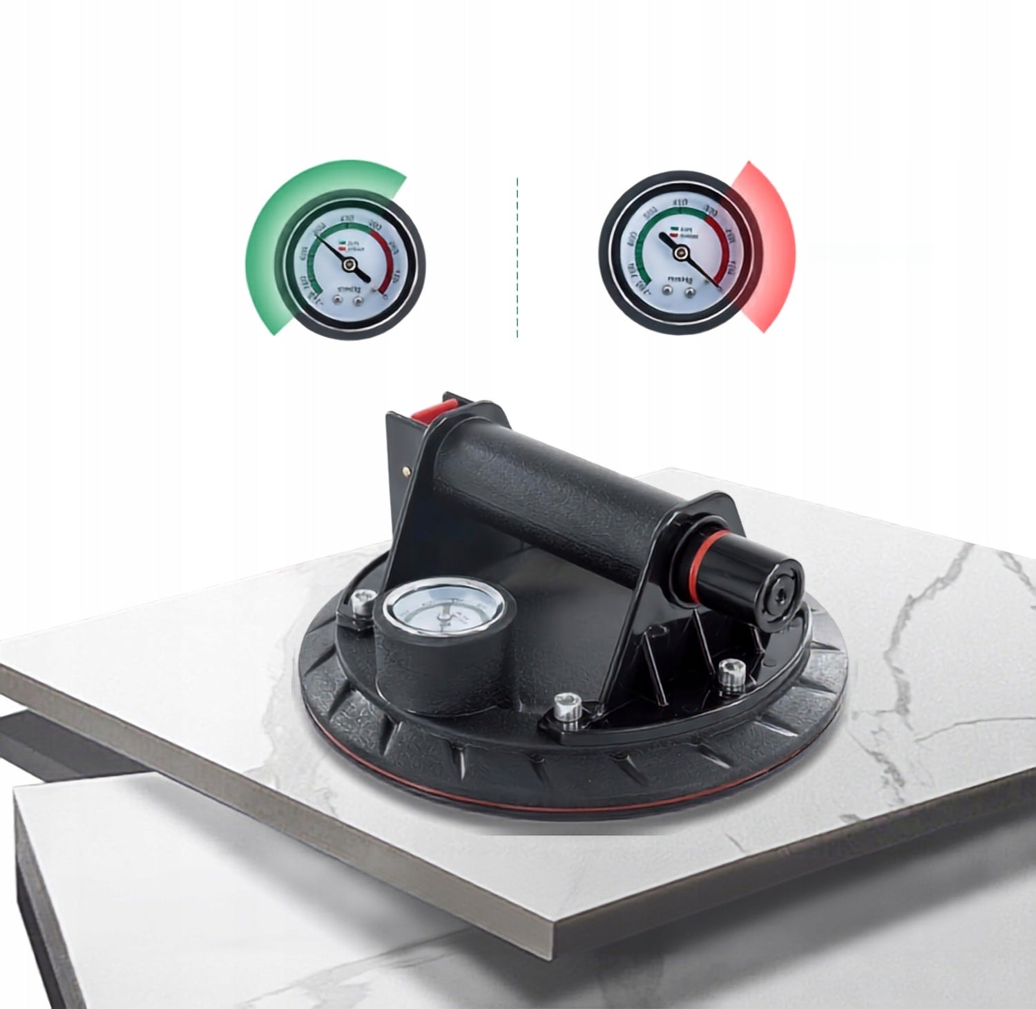 2x VACUUM SUCTION CUP FOR HANDLING TILE GLASS MARBLE 220 kg Series Juyltool-220kg