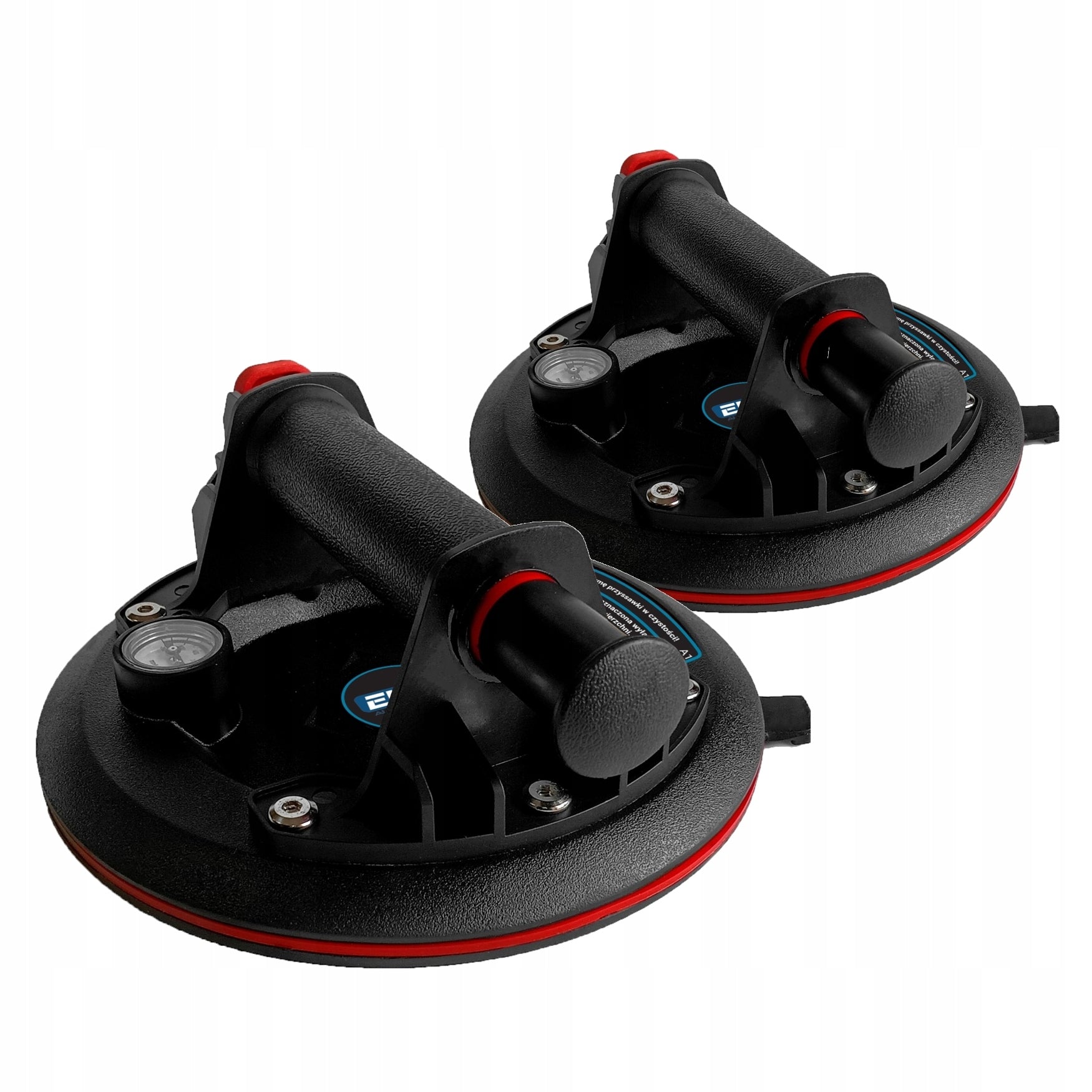 2x Vacuum Suction Cup Handle with Window Glaze Tile Pump with Pressure Gauge Packaging status original