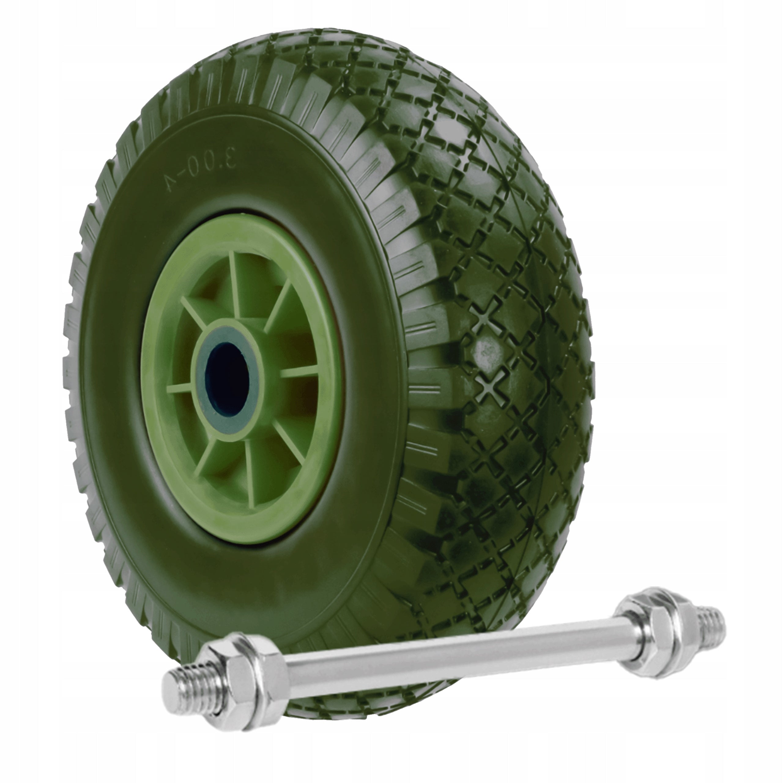 2x WHEELBARROW WHEEL FULL WHEELBARROW GARDEN TROLLEY TUBELESS 3.00-4 STRONG AXLE Packaging status original