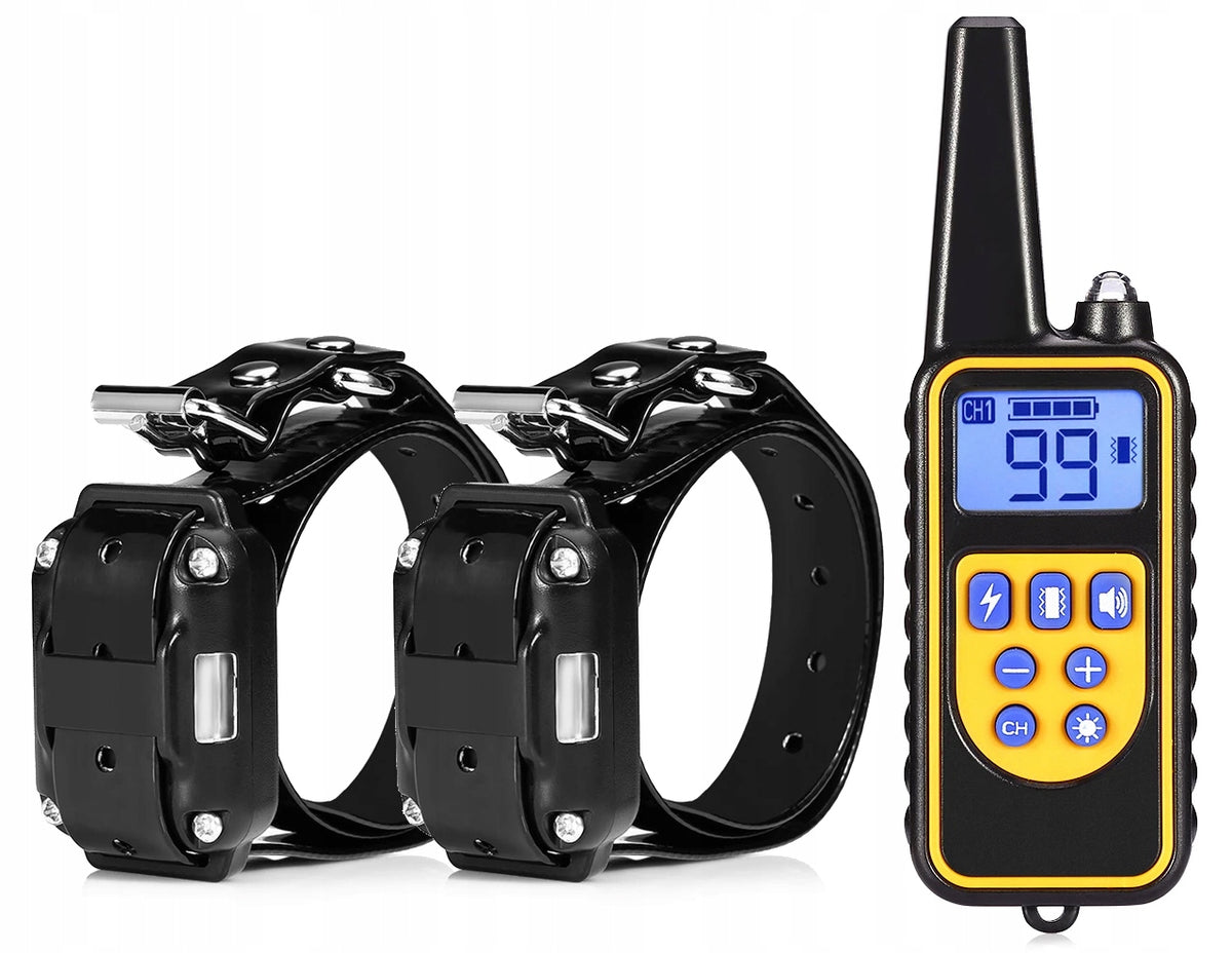2x electric dog collar, training cat 800m remote control, sounds, flashlight Packaging status original