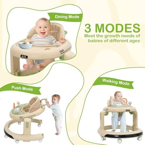 3-IN-1 BABY WALKER MULTIFUNCTIONAL HEIGHT ADJUSTMENT FOR KIDS Color multicolor