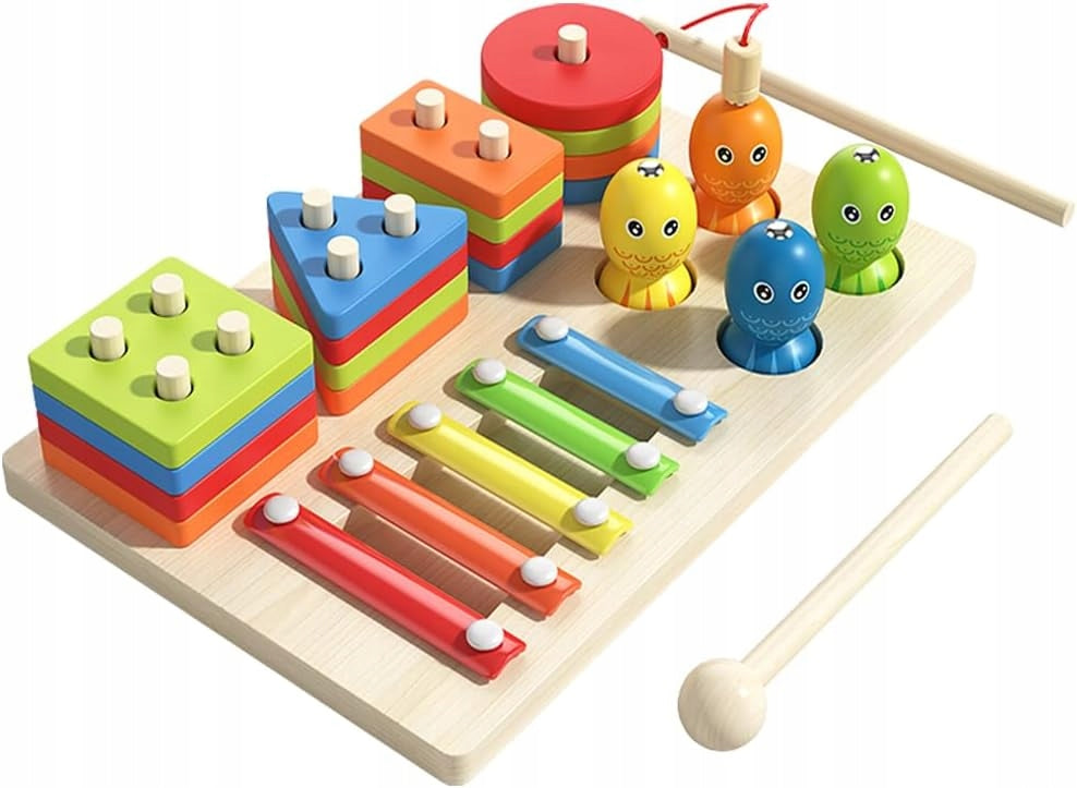 3 IN 1 MONTESSORI TOY SORTING SHAPES - EDUCATIONAL GAME - MUSIC Kid's age 12+ months
