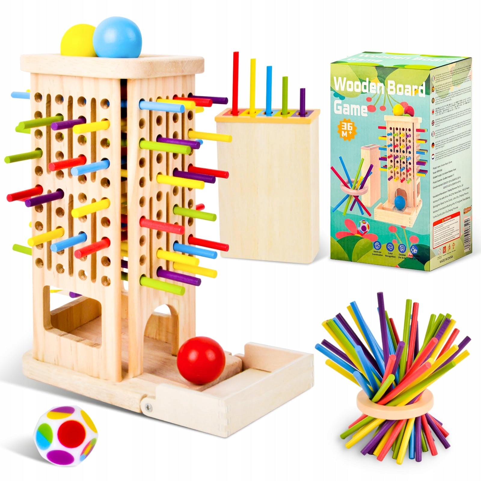 3-IN-1 Montessori Toy Wooden Educational Game - for Kids 3 Years and Up