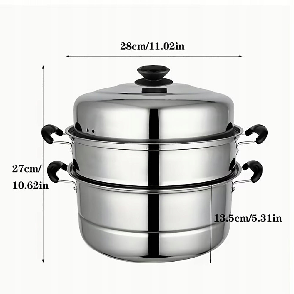 3-PLY STEAMER 28 CM STAINLESS STEEL STEAM POT STEAM PRESSURE COOKER Brand no brand