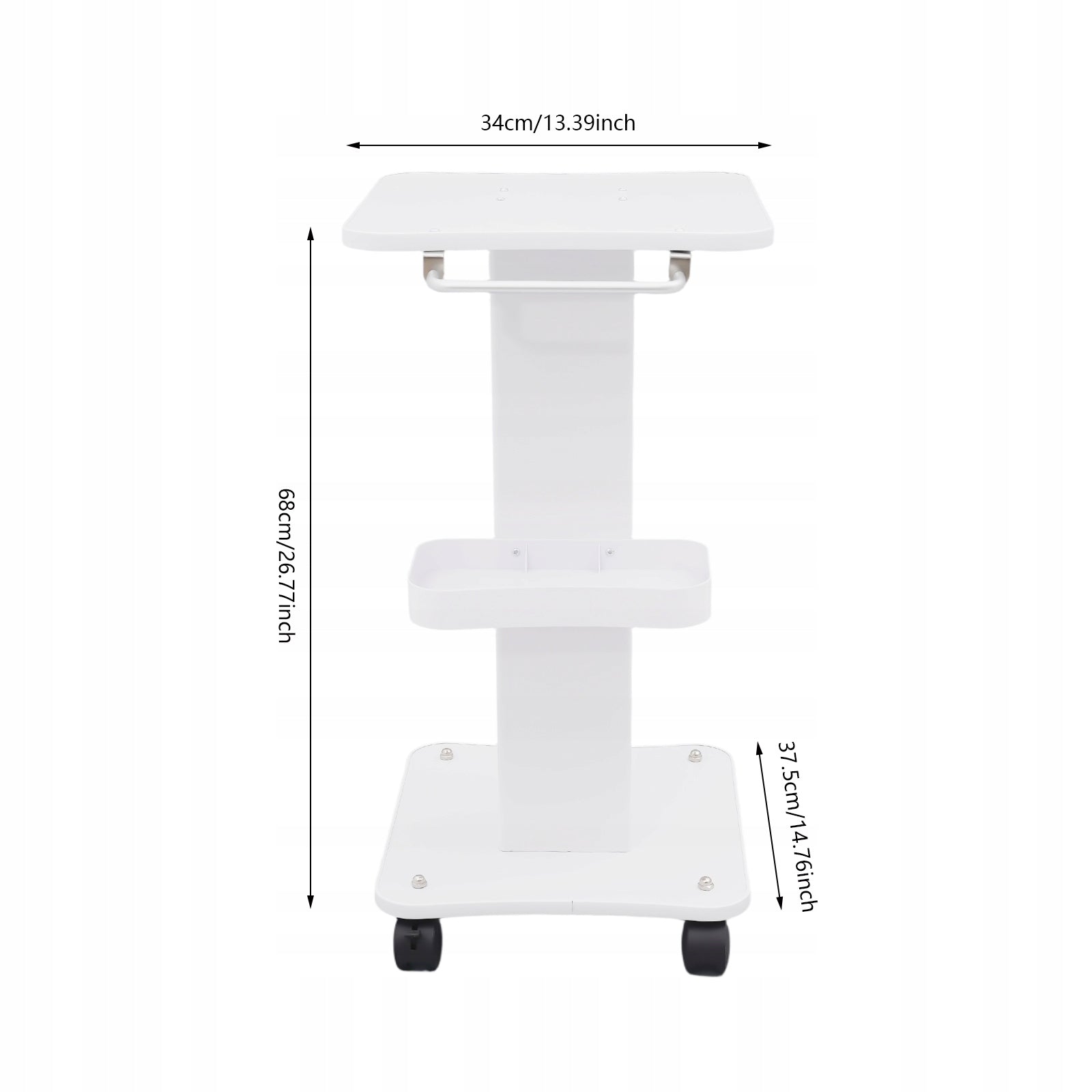 3 TIER BEAUTY SALON ROLLING CART SALON TROLLEY TOOL ORGANIZER Packaging status original