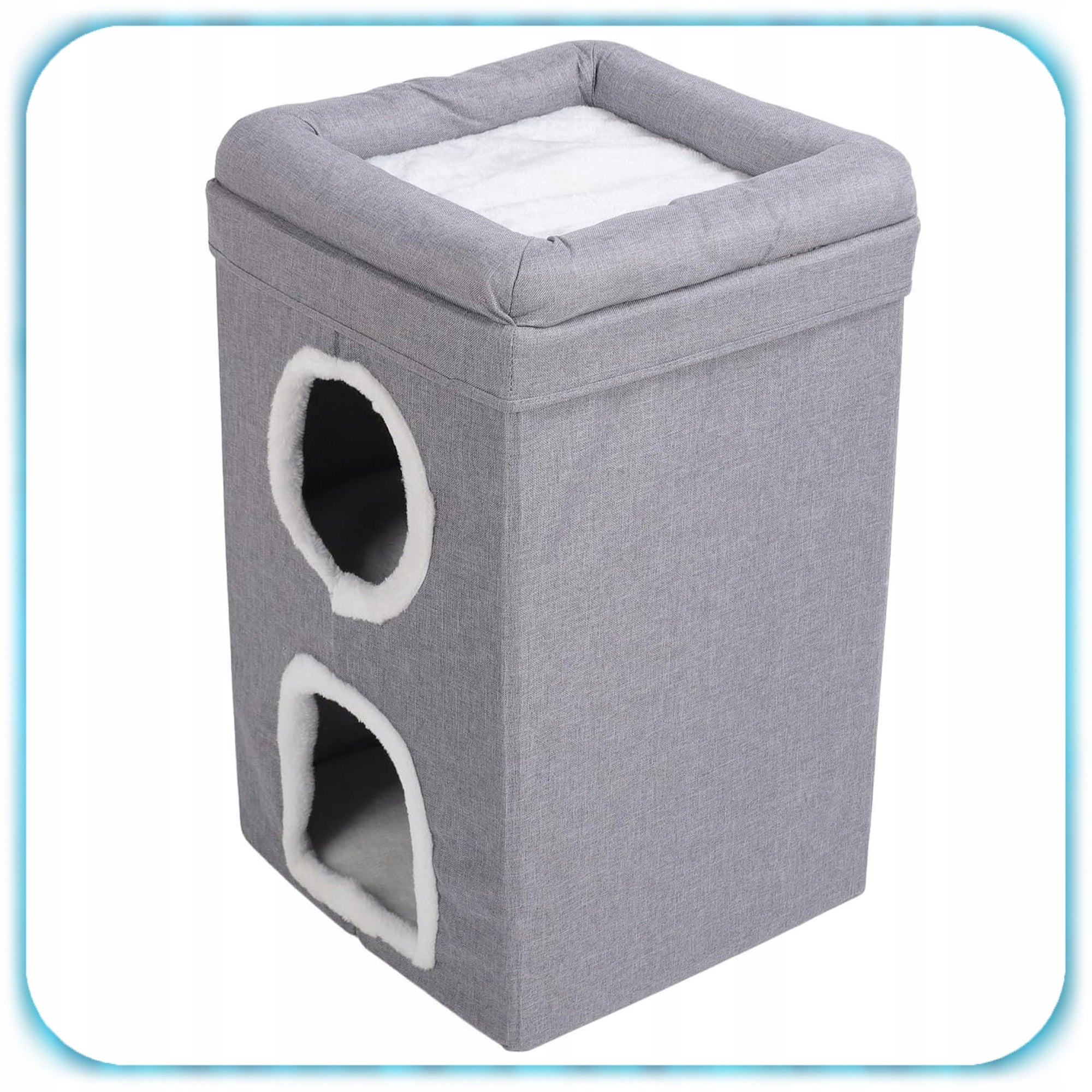 3-TIER CAT HOUSE BOOTH FOLDING SCRATCHING POST 42x41x65CM TOWER BED Trade name I043
