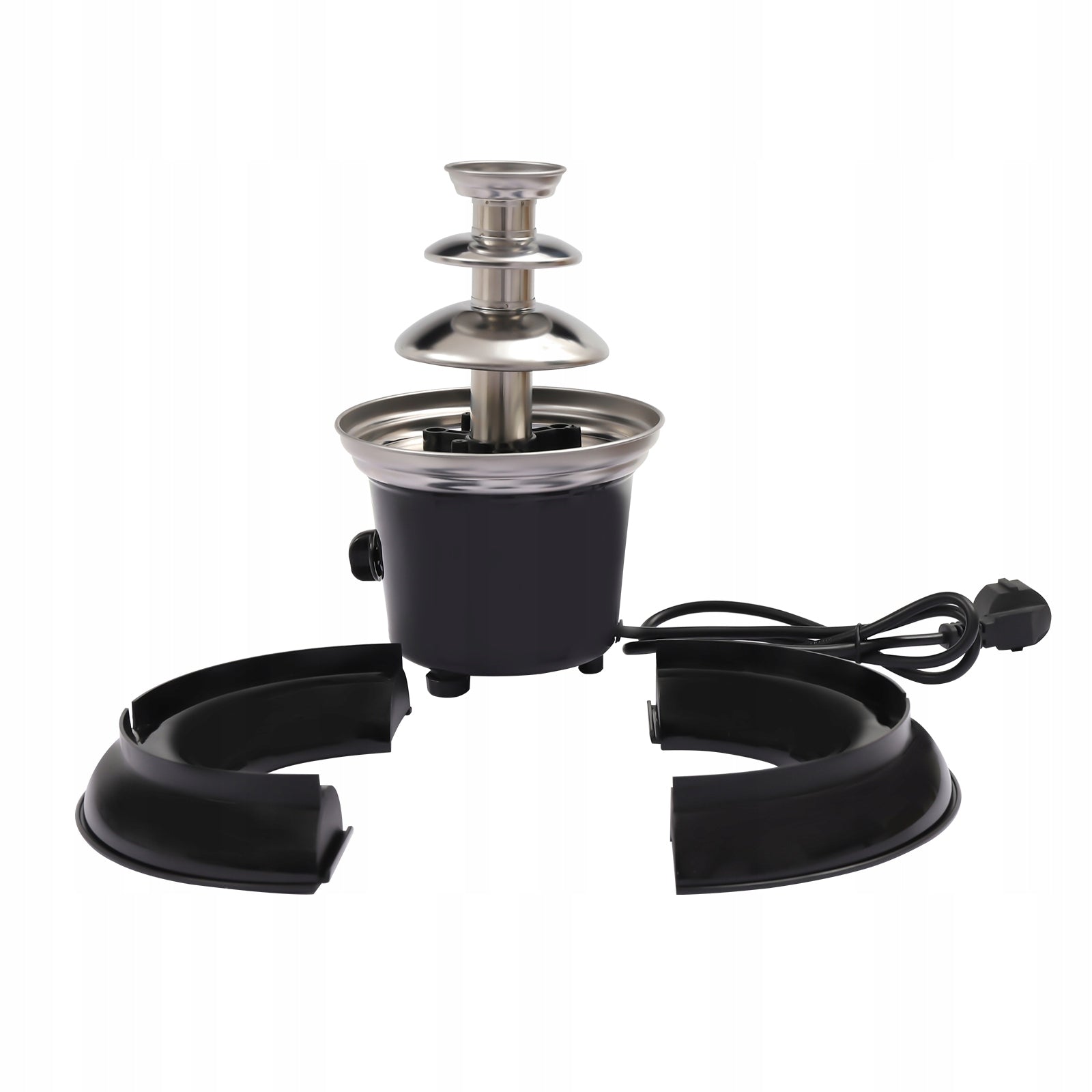3-Tier Chocolate Fondue Fountain Party Fountain with Fruit Plate Brand no brand
