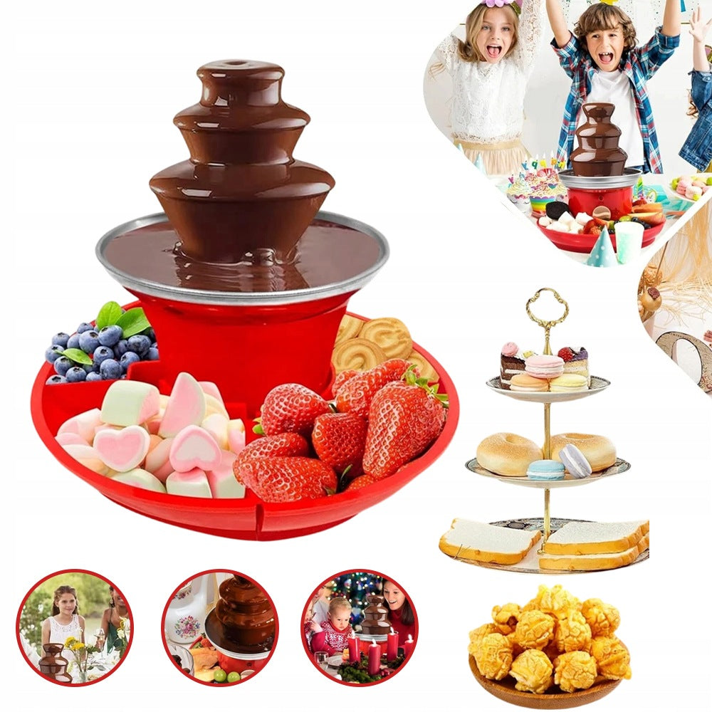 3-Tier Chocolate Fountain Small Electric Chocolate Fountain