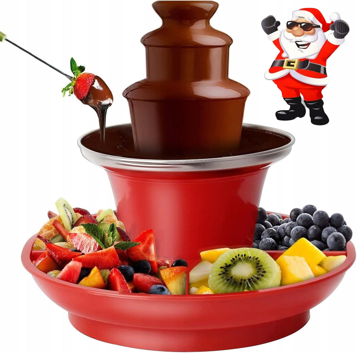 3-Tier Lower Tray Chocolate Fountain 350 Ml For Family Meeting