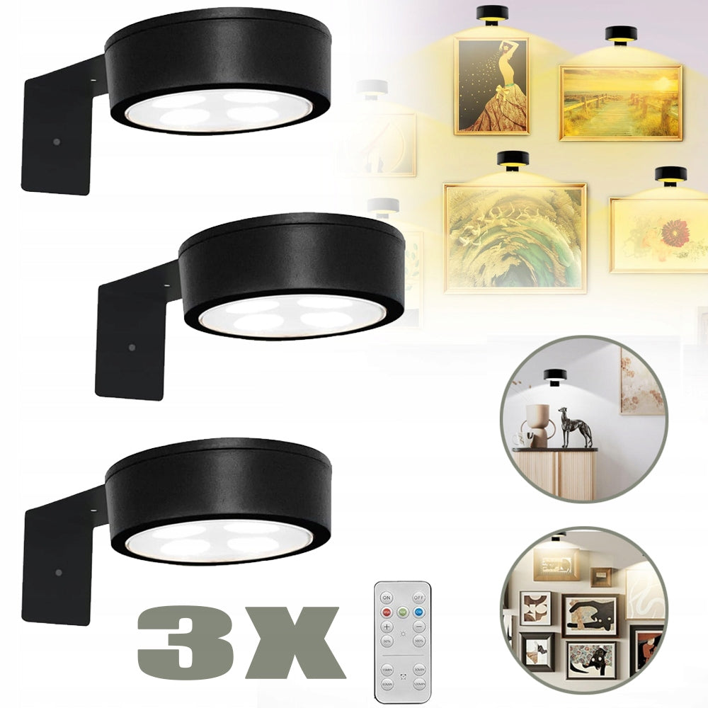 3 X MAGNETIC PAINTING LAMP, ARTISTIC PICTURE LAMP, WALL LAMP