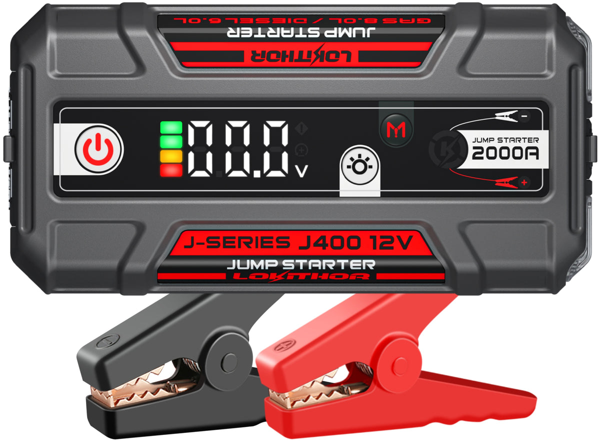 3-in-1 Jump Starter Booster Power Bank LED Flashlight 2000A 12V Lokithor J400 Manufacturer code J400