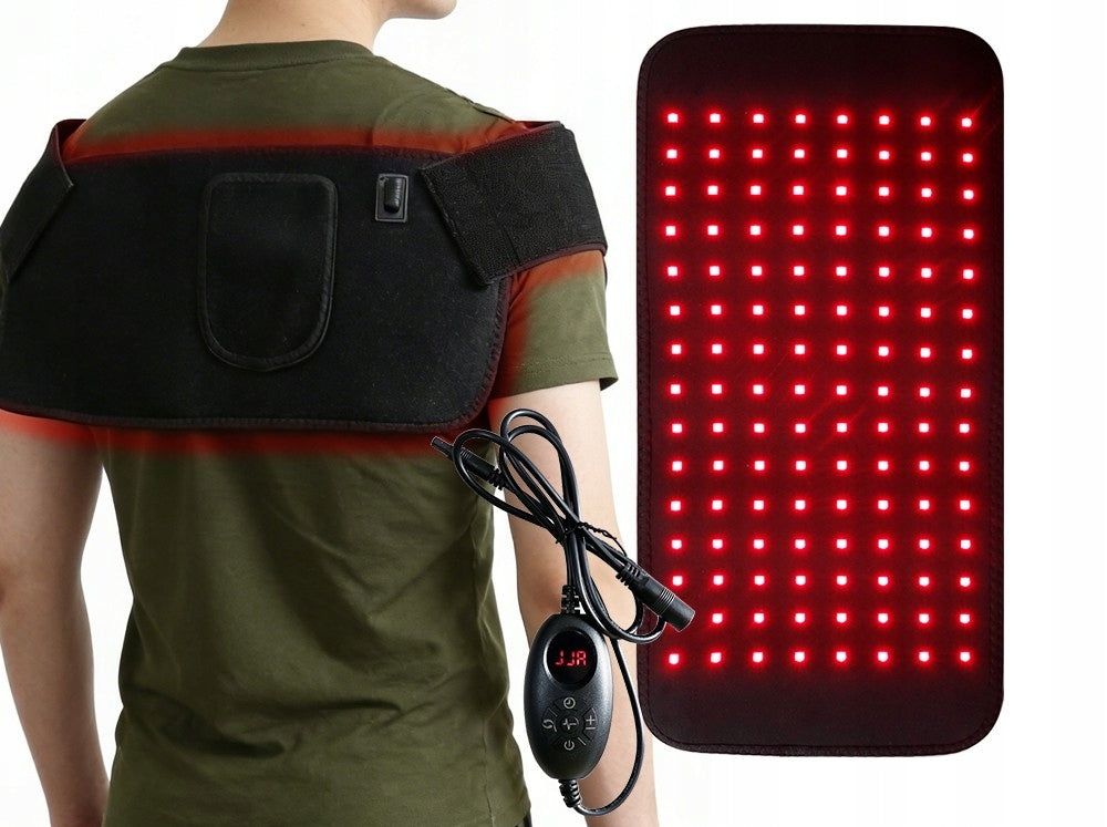 3-in-1 LED Belt Red Light Therapy 660–850nm Back Shoulder Mat.