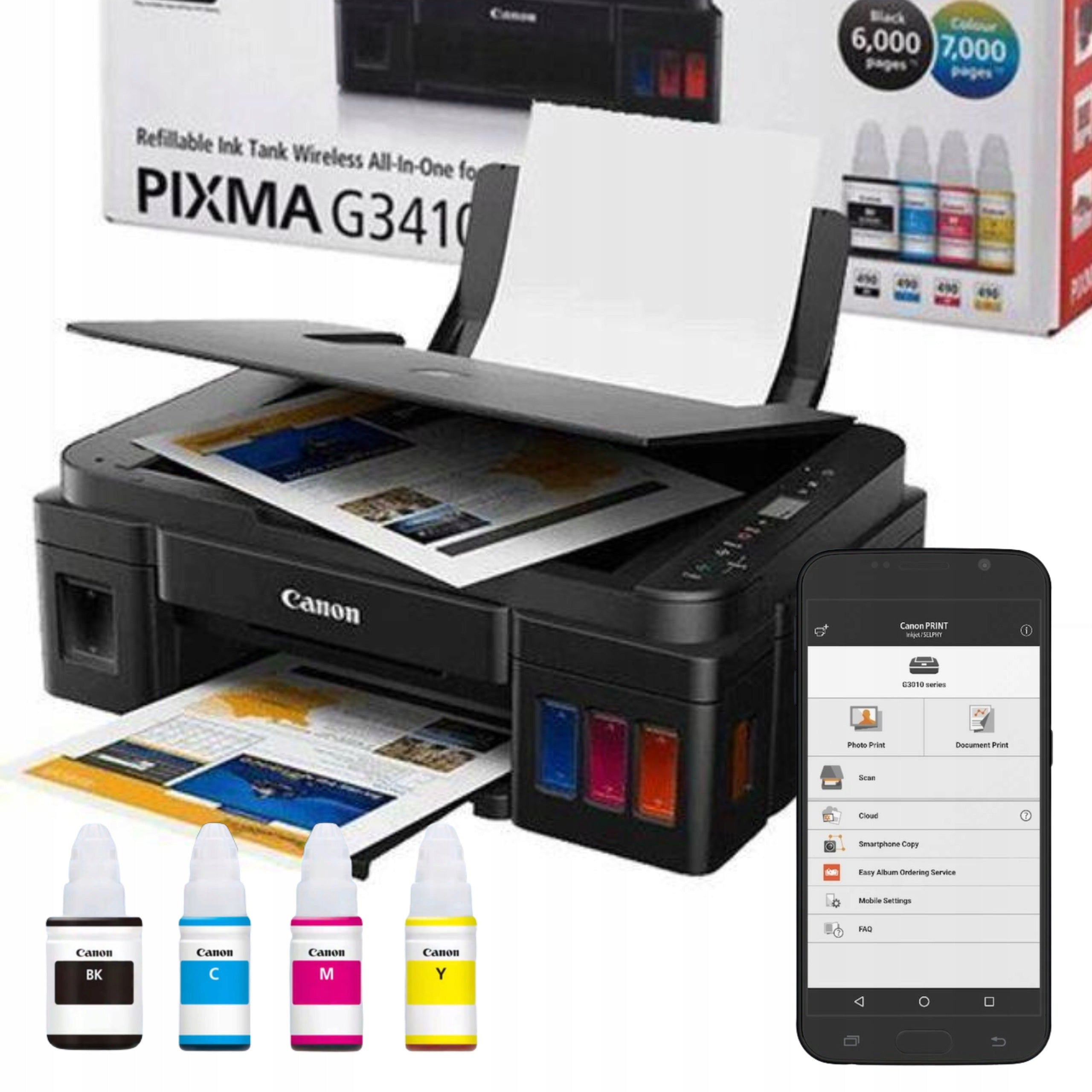 3-in-1 Multifunction Printer DRINKER CANON PIXMA G3410 WiFi INK