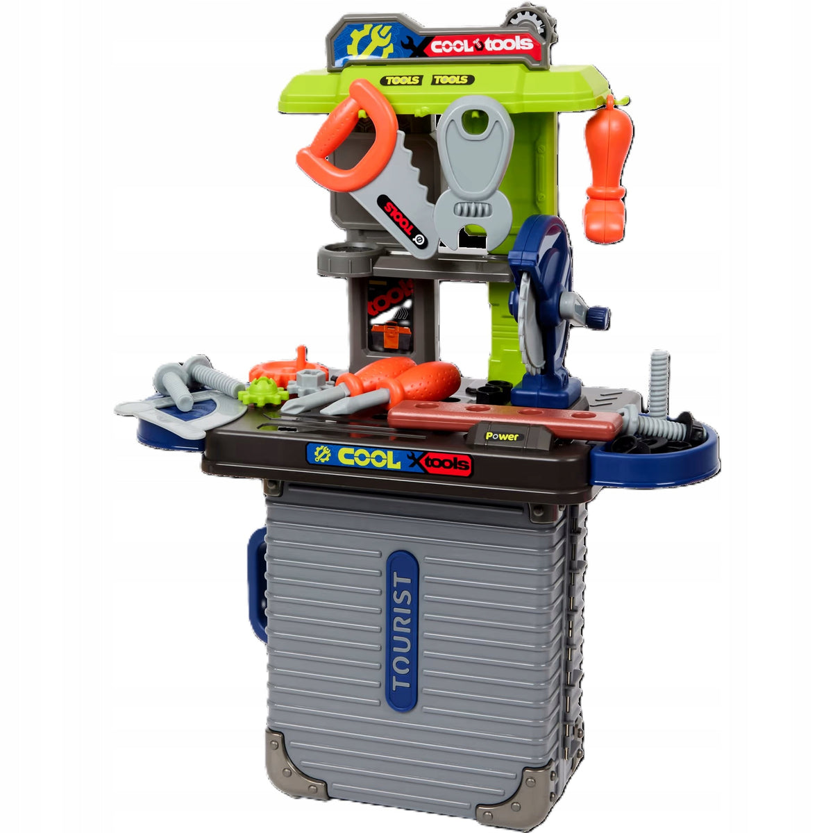 3-in-1 Playset - Tool Table in Case with Accessories