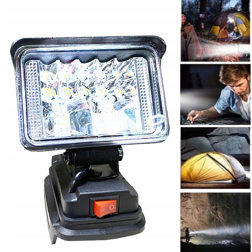 3 inch myth 2USB WORKING HALOGEN LED LAMP FOR MAKITA LITHIUM BATTERY