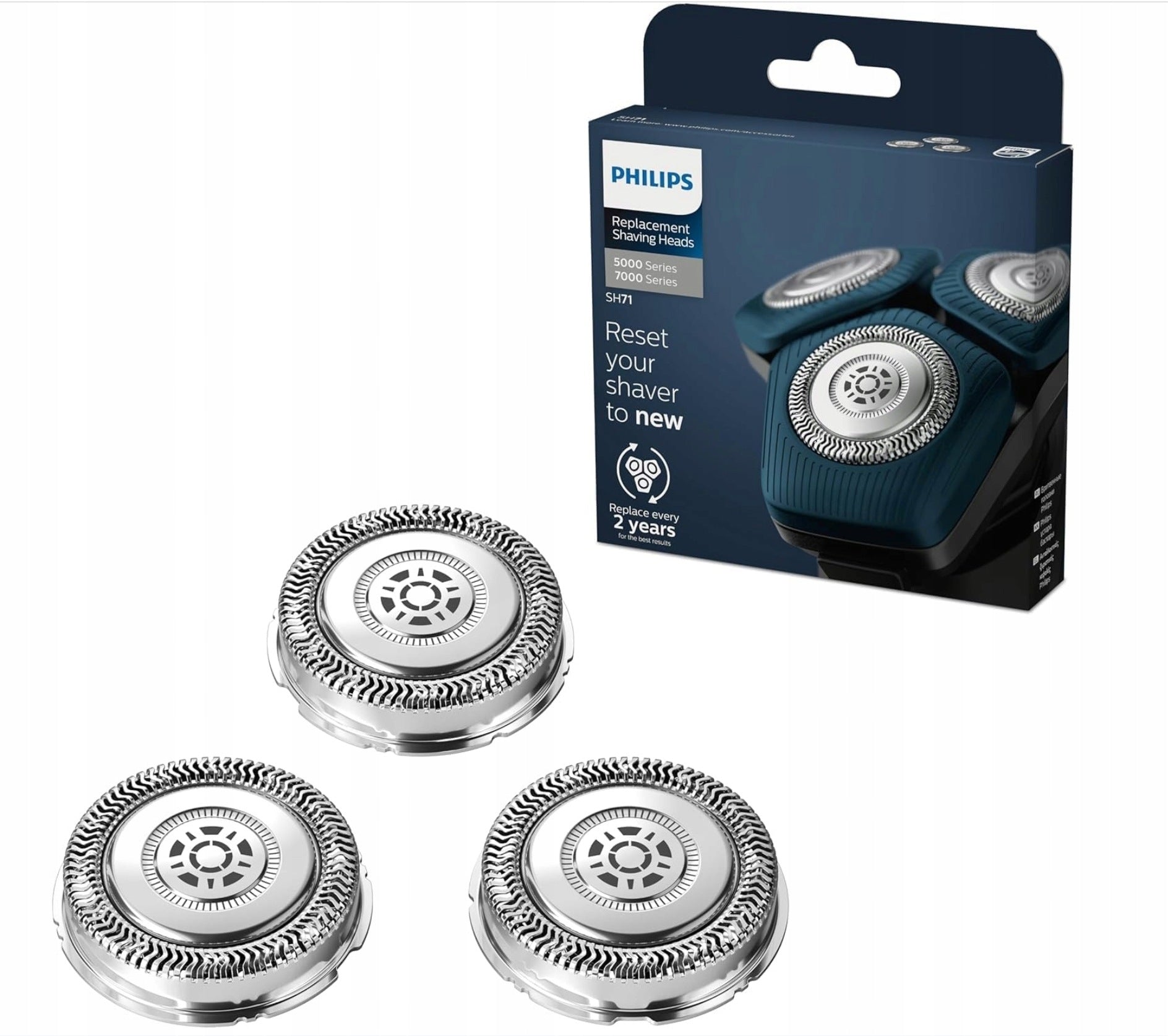 3 pcs Original shaving heads Philips SH71/50 SERIES 7000, 5000