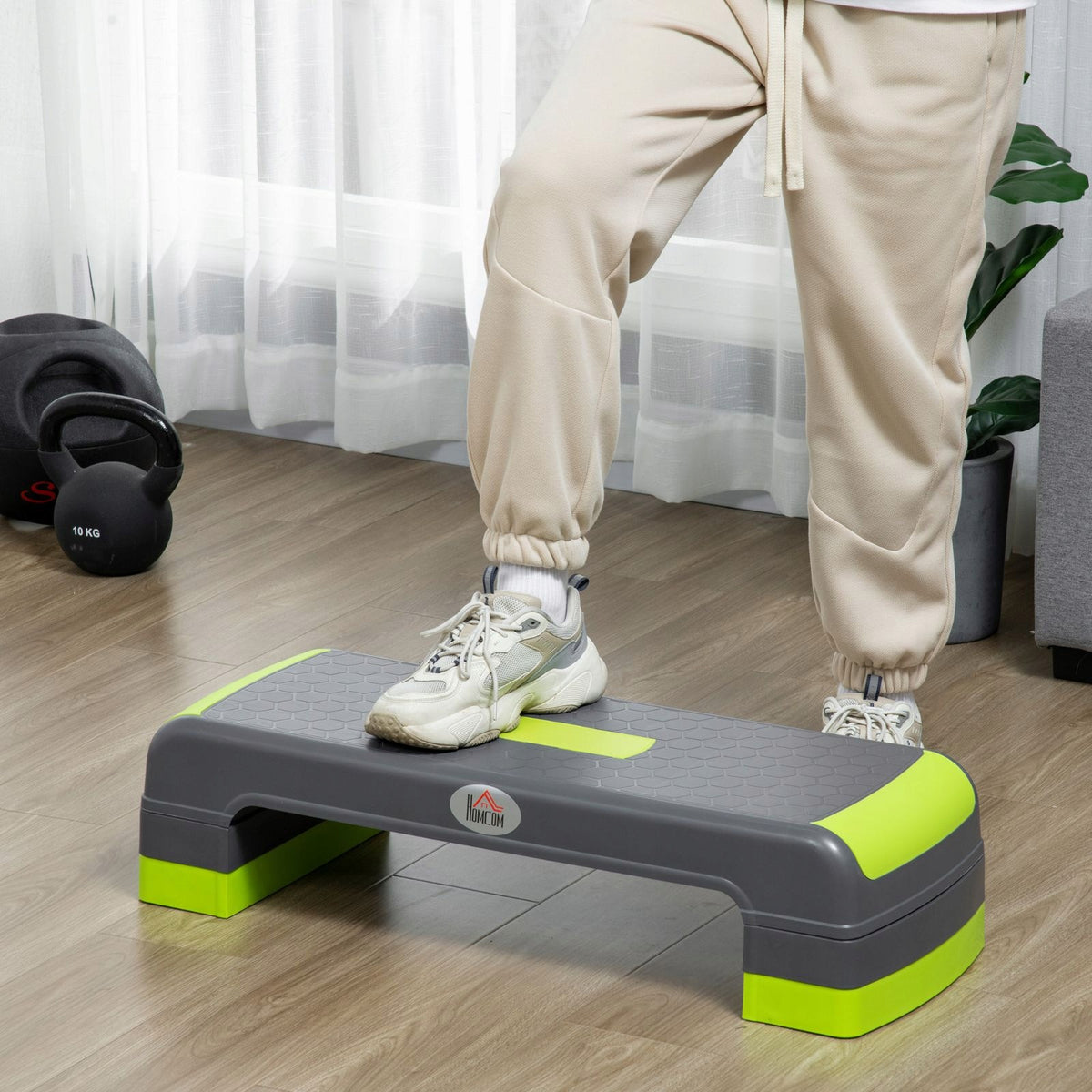 3-stage aerobic stepper, 150 kg, 78 x 28 x 20 cm, grey/green Brand no brand