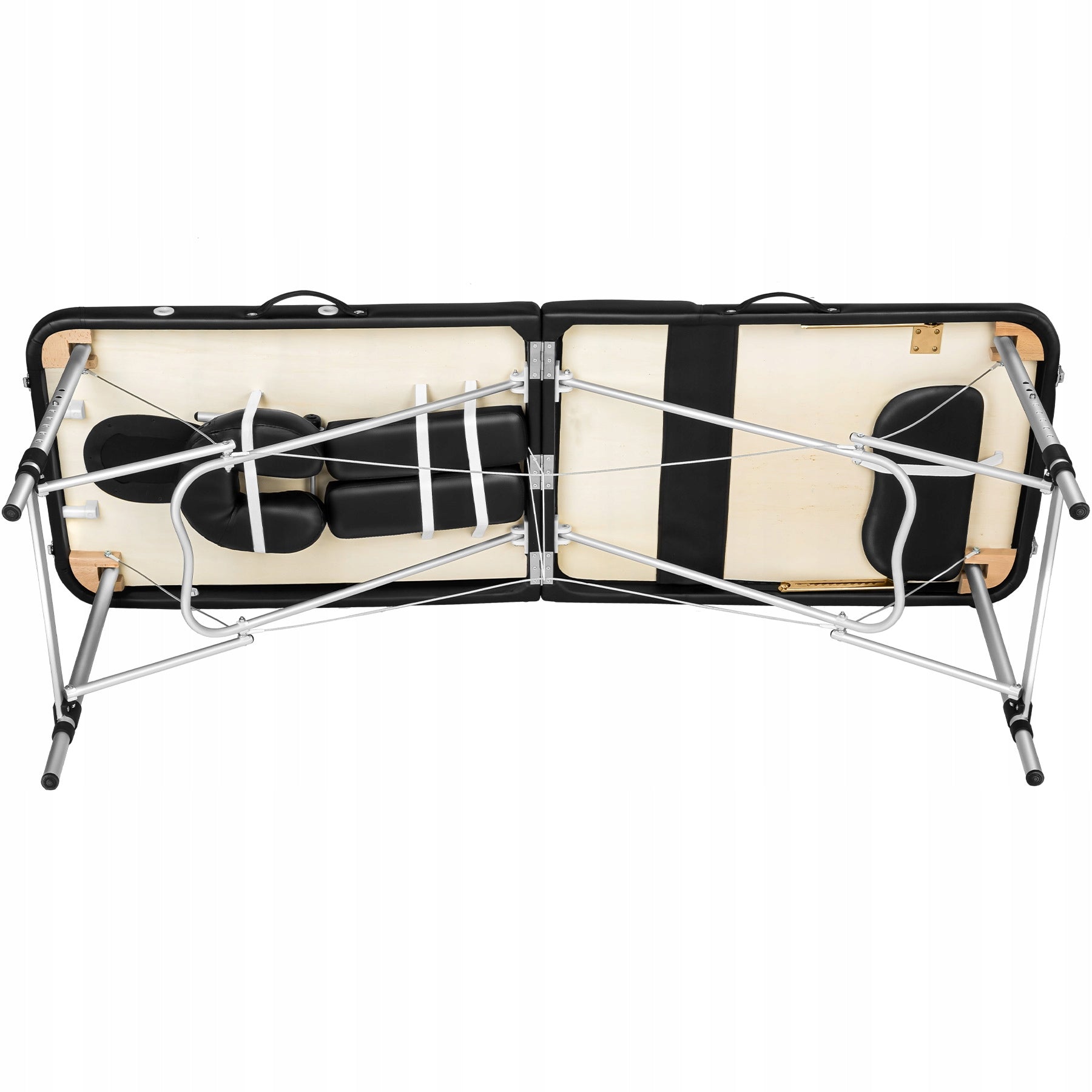 3-zone massage table with 5 cm padding and aluminum frame Frame material aluminum