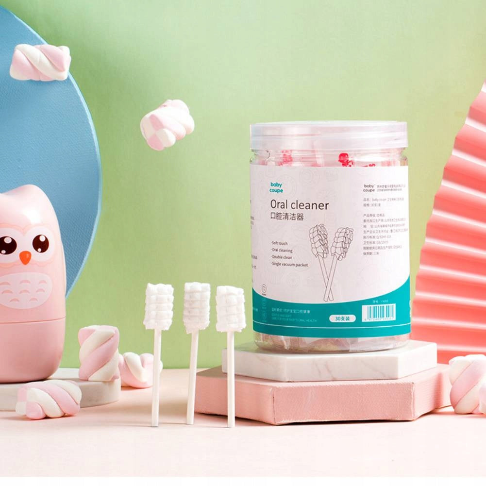 30 PCS BABY TONGUE CLEANER ORAL HYGIENE GAUZE Packaging status original