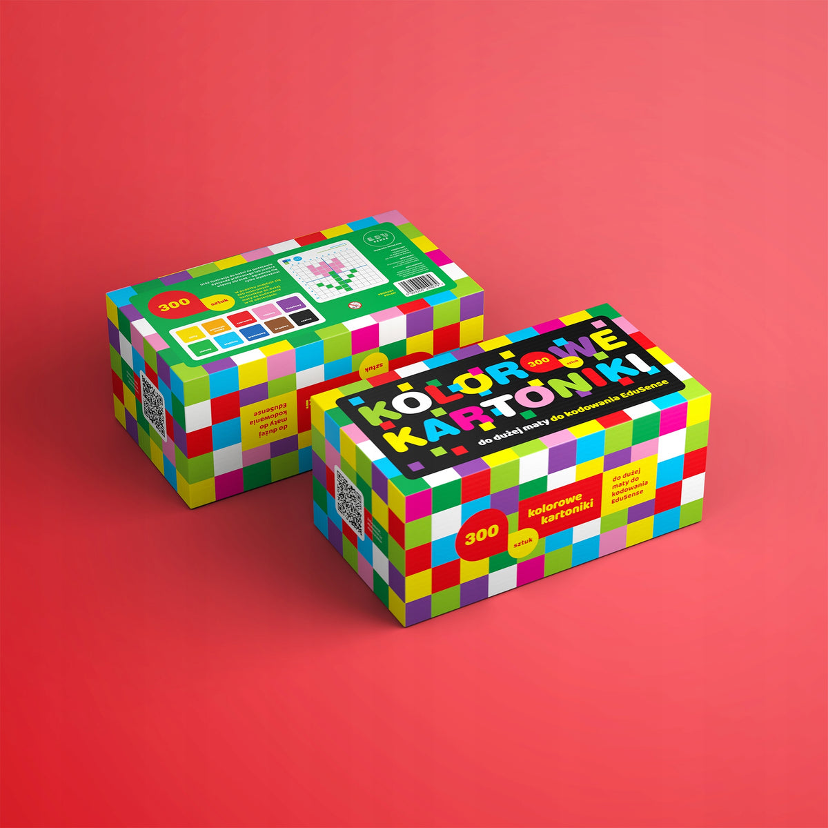 300 Colored Cartons For Large Coding Mat Brand Edu Sense