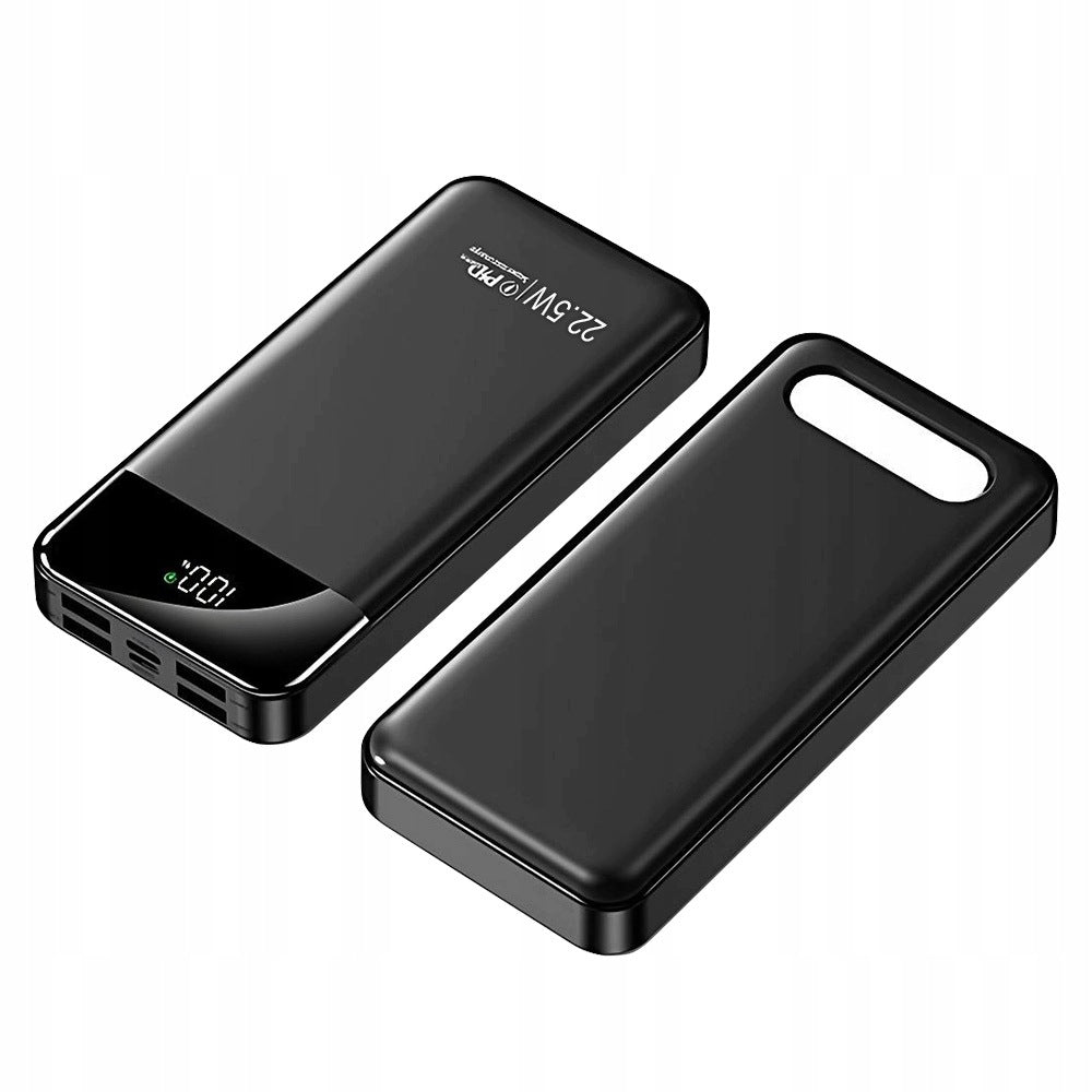 30000MAH POWERBANK FAST CHARGING 22.5W LED FLASHLIGHT 5X USB BLACK