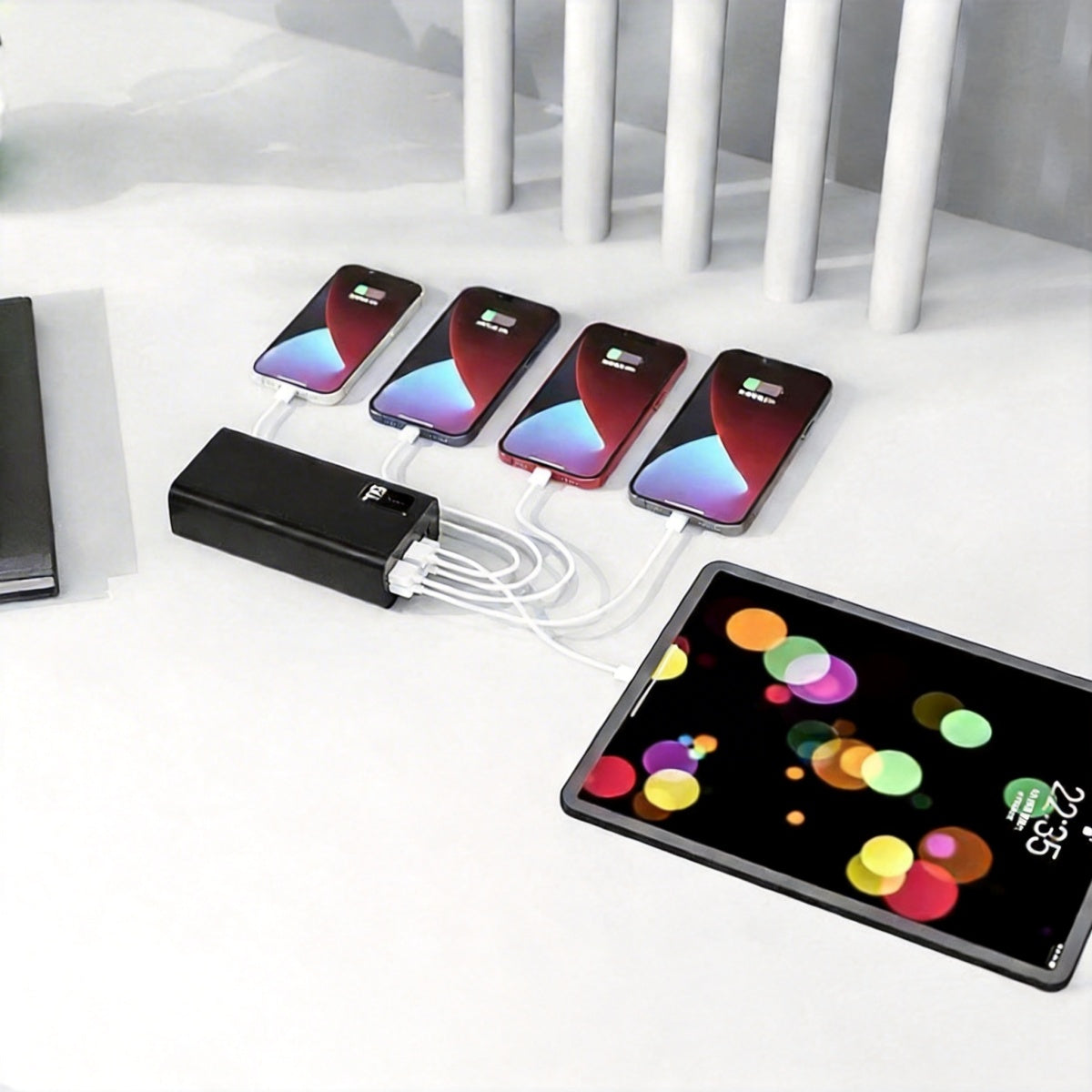30000mAh Powerbank Fast Charging 20W USB-C USB-A PD3.0 QC3.0. Battery type lithium-ion