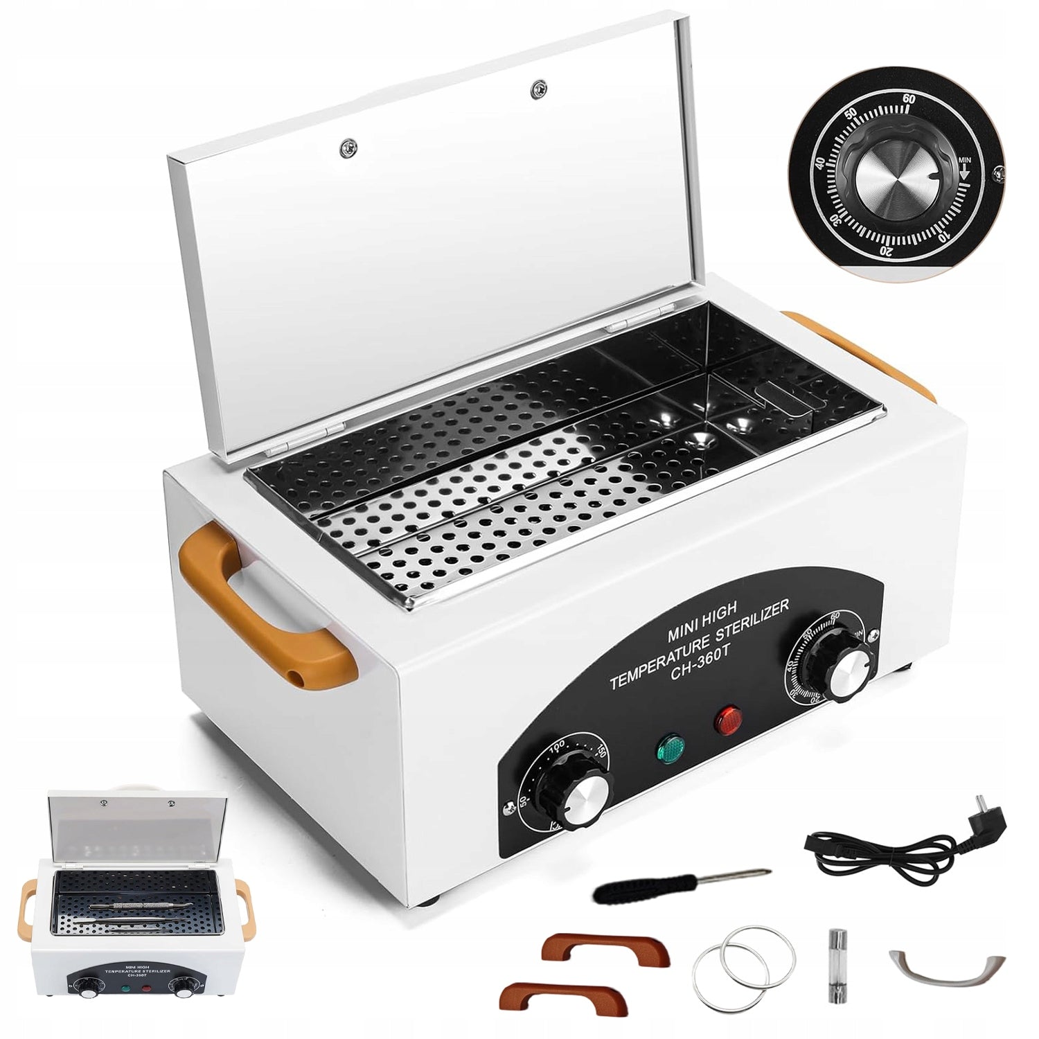 300W 220°C HIGH TEMPERATURE STERILIZER WITH REMOVABLE TRAY FOR LIVING ROOM