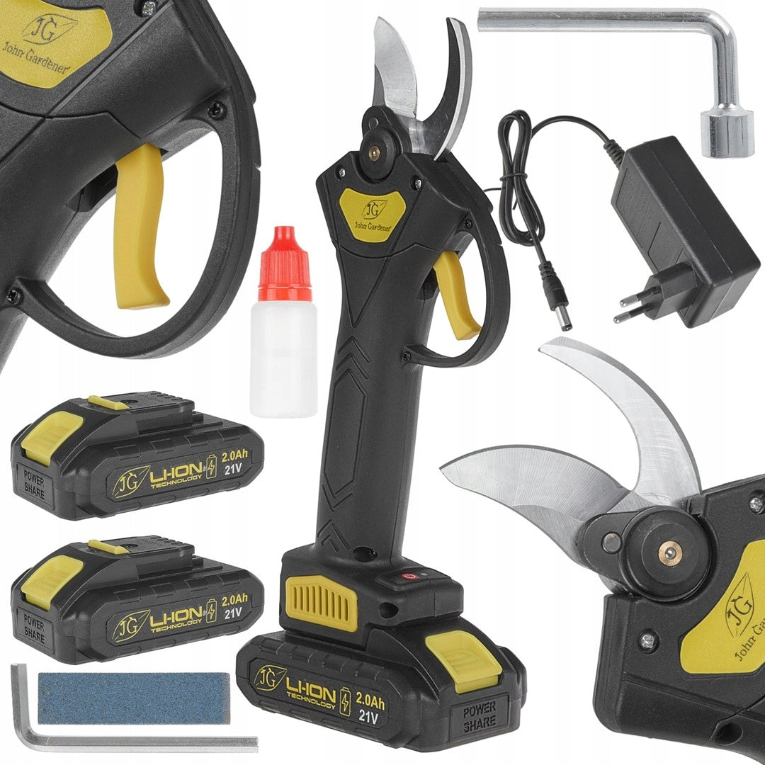 30MM 21V CORDLESS PRUNER WITH TWO BATTERIES AND SUITCASE