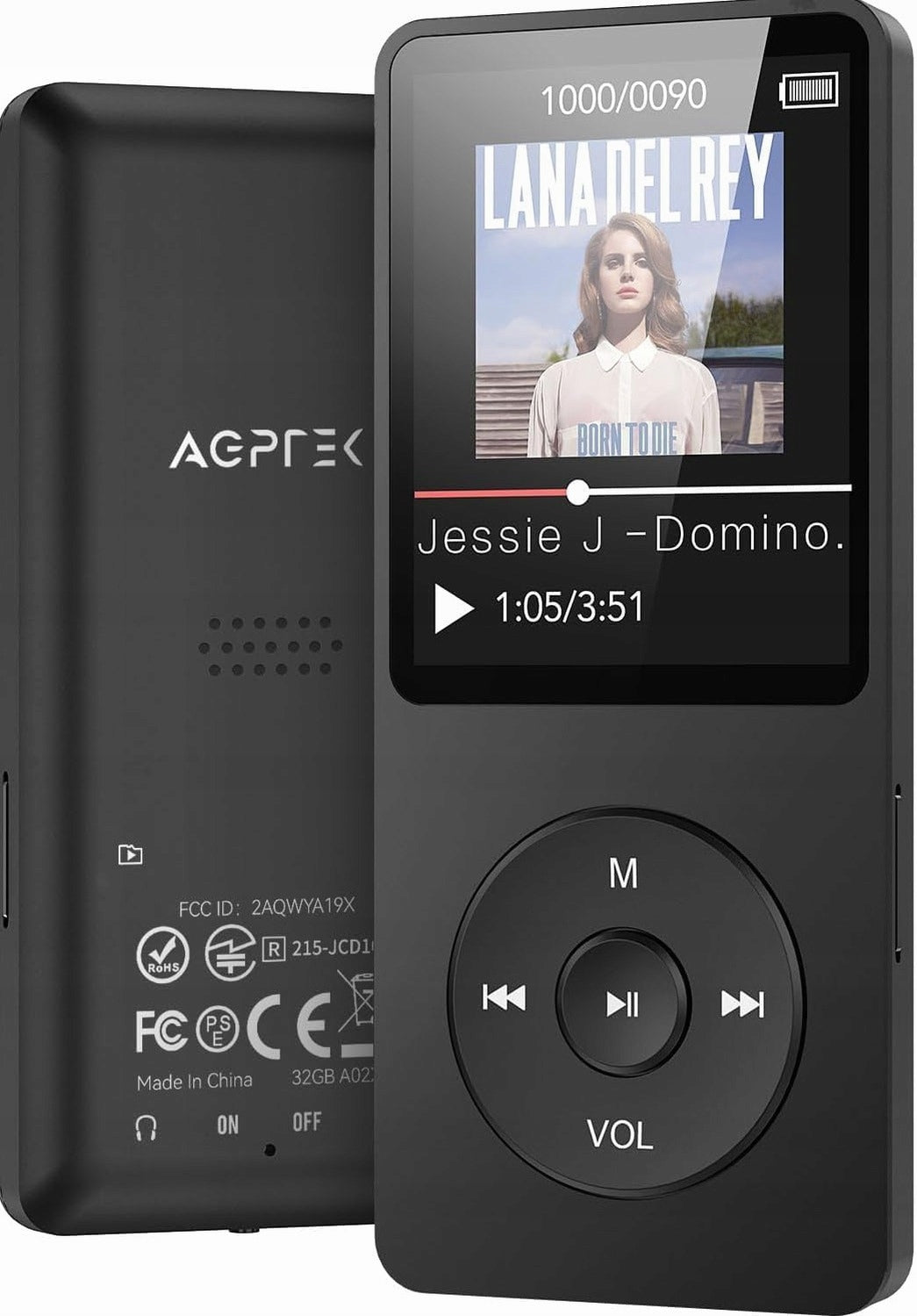 32GB BLACK BLUETOOTH PLAYER WITH BUILT-IN RADIO SPEAKER
