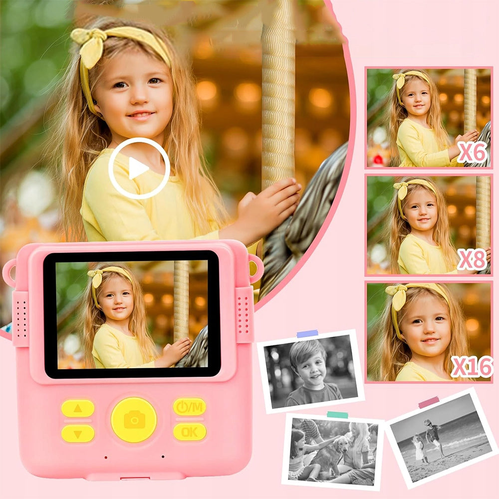 32GB DIGITAL CAMERA WITH PRINTER FOR CHILDREN GAMES PINK Packaging status original