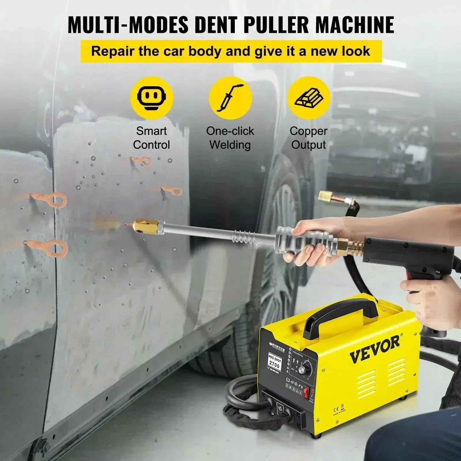 3500A Spotter Blacharski Body Repair Welding Machine Spoter+Puller 6Model Packaging status original