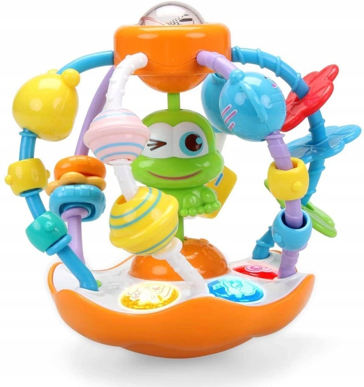 35751 SENSORY BALL FROG RATTLE LIGHT SOUND LEARNING FUN Brand Jokomisiada