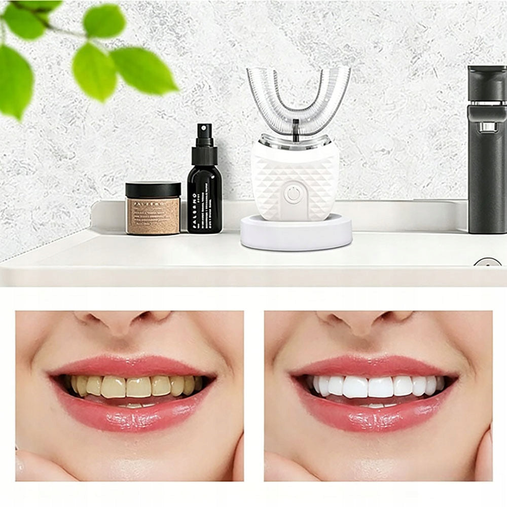 360° ULTRASONIC U-SHAPED ELECTRIC TOOTHBRUSH WHITE Brand no brand