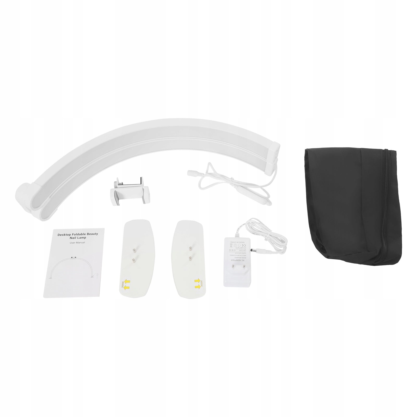38w Half Moon Nail Lamp,3000-6000k Foldable Manicure Eyelash Desk Light Packaging status original
