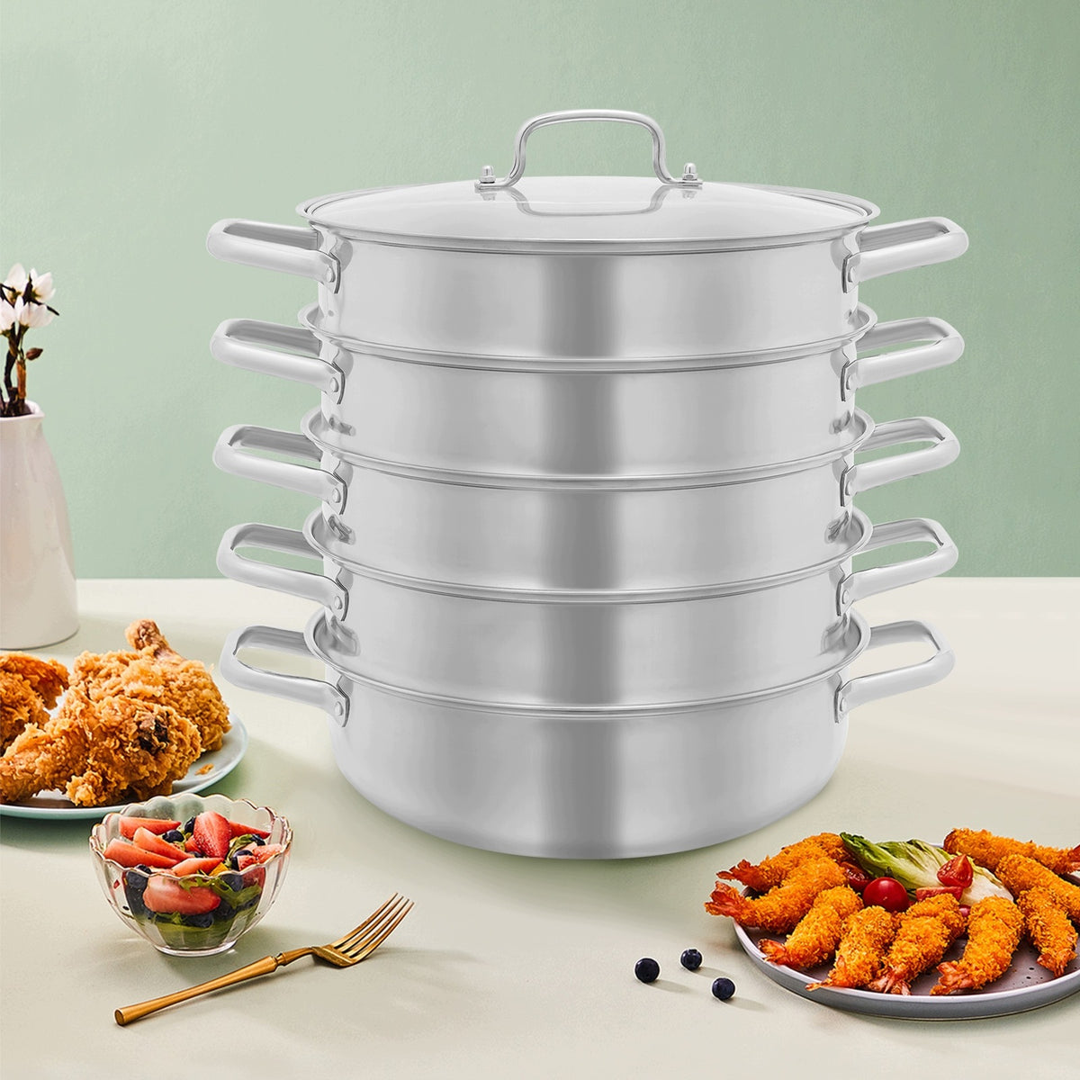 39*37CM STEAMER POT FOR COOKING Packaging status original