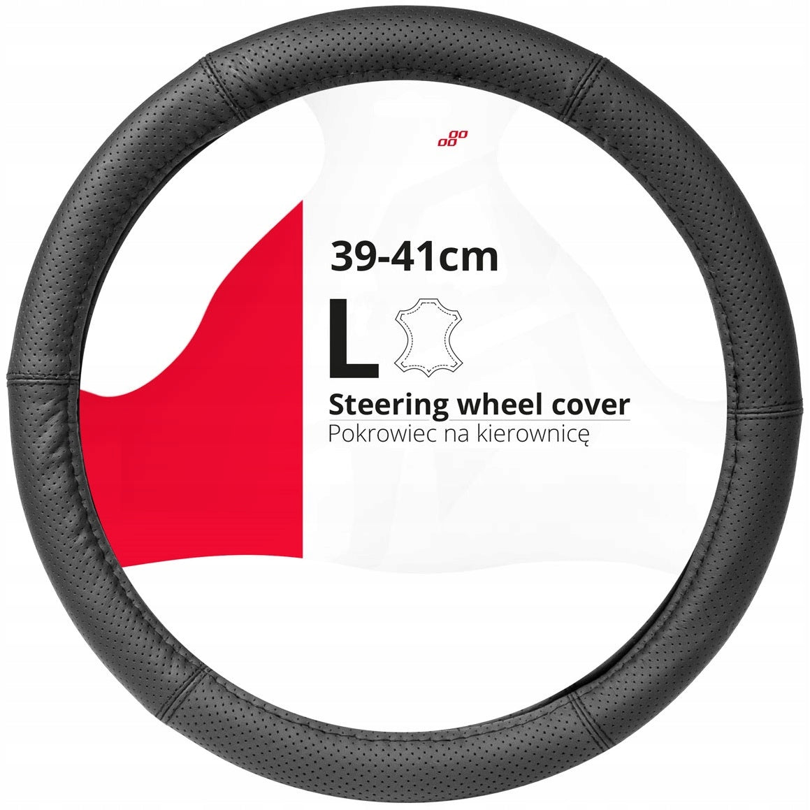 39-41cm HANDLEBAR COVER OVERLAY BLACK PERFORATED LEATHER Manufacturer's catalog number 03557