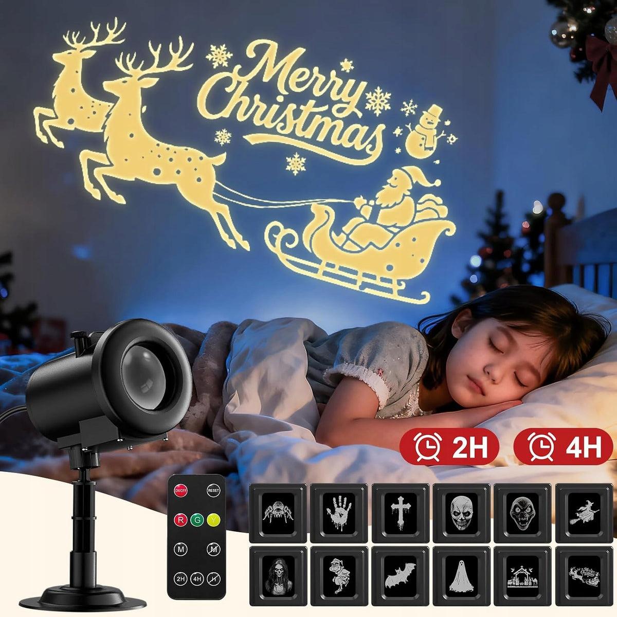 3D CHRISTMAS PROJECTOR WATERPROOF LED CHRISTMAS HALLOWEEN
