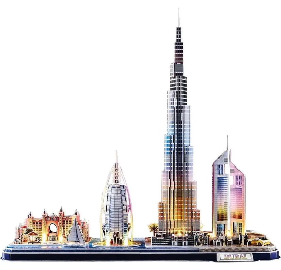 3D LED Puzzle City Line Dubai CUBIC FUN CubicFun 182 Pieces L523H