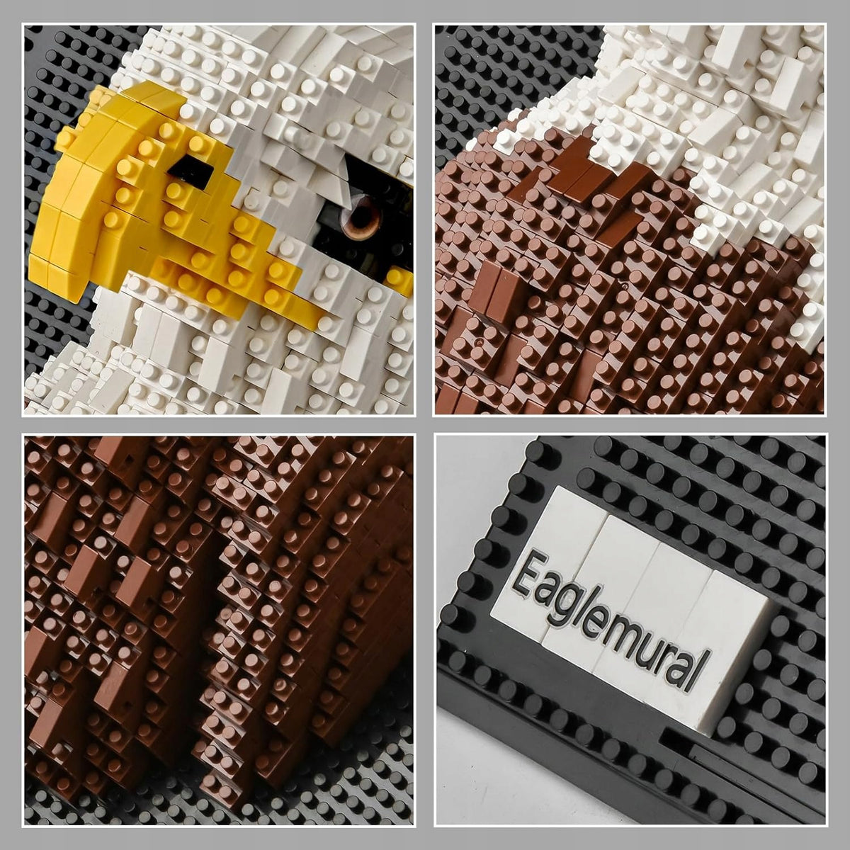 3D Picture With Blocks Eagle 1924 Mini Elements Decoration For Living Room And Office Brand Bedee